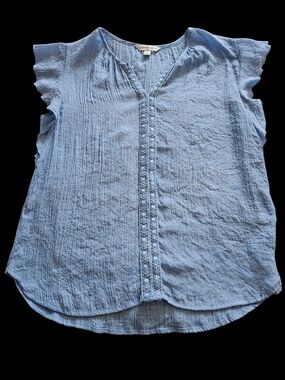 Lightweight and breezy Counterparts blouse in a beautiful soft blue shade
